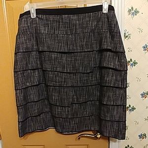 New Direction black layered skirt